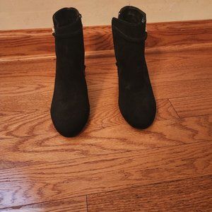 Bella Vita Diaz Black Kid Suede Booties Ankle Boots Shoes Women's US 7.5